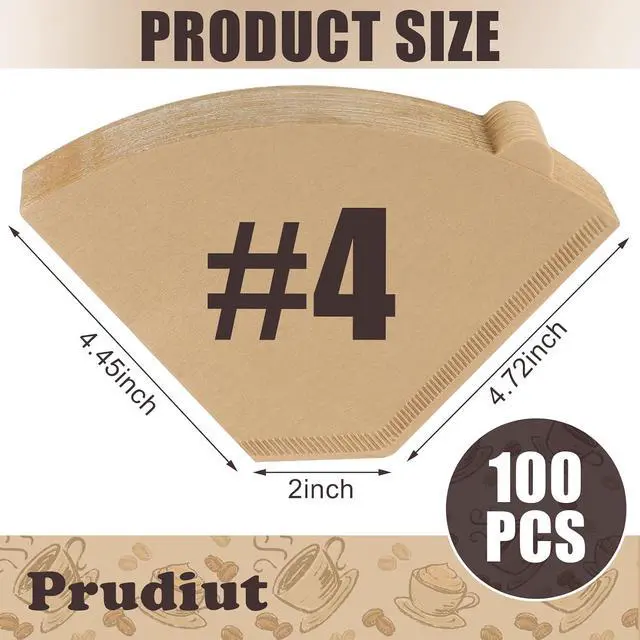 Alt view image 2 of 7 - 100 Count #4 Cone Coffee Filters 8-12 Cup Compatible with Ninja Maker