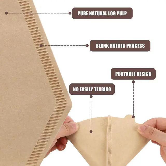 Alt view image 3 of 7 - 100 Count #4 Cone Coffee Filters 8-12 Cup Compatible with Ninja Maker