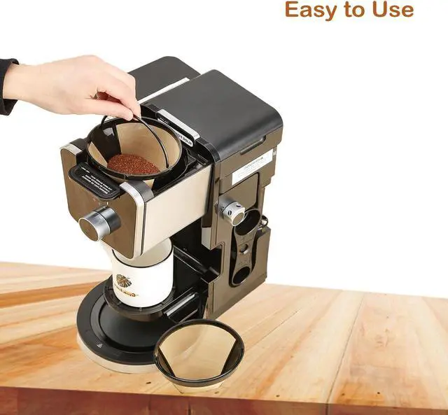 Alt view image 4 of 7 - Reusable #4 Cone Coffee Filter Basket for Ninja and Cuisinart Coffee Makers Coffee Accessories - 1 Pack Permanent Replacement for Ninja and Cuisinart Coffee Brewers