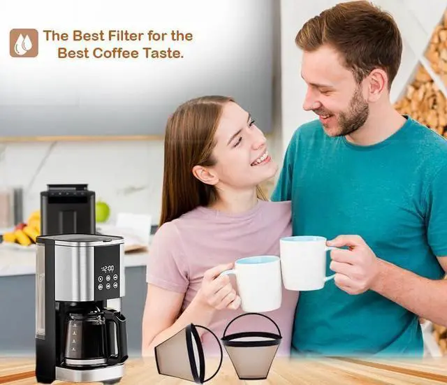Alt view image 7 of 7 - Reusable #4 Cone Coffee Filter Basket for Ninja and Cuisinart Coffee Makers Coffee Accessories - 1 Pack Permanent Replacement for Ninja and Cuisinart Coffee Brewers