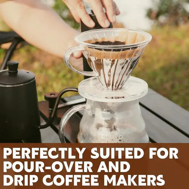 Alt view image 2 of 7 - 200 Count Cone Coffee Filters #2, 2 Coffee Filters Cone, Coffee Filters Disposable, Natural Unbleached Cone Paper Filter for Pour Over and Drip Coffee Maker, Suitable for Home Coffee Shop (2-4 Cup)