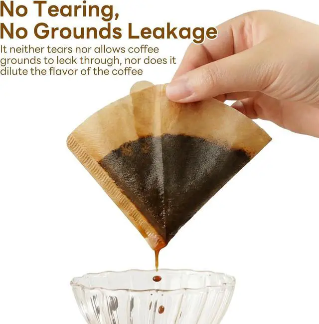 Alt view image 4 of 7 - 200 Count Cone Coffee Filters #2, 2 Coffee Filters Cone, Coffee Filters Disposable, Natural Unbleached Cone Paper Filter for Pour Over and Drip Coffee Maker, Suitable for Home Coffee Shop (2-4 Cup)