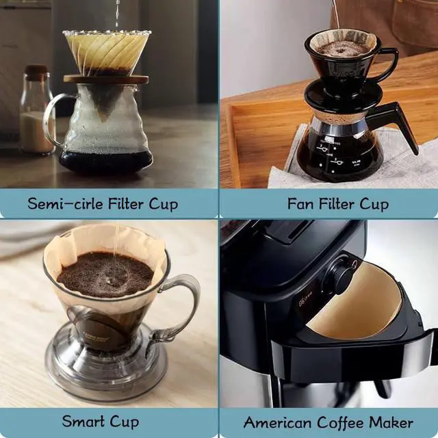 Alt view image 6 of 7 - YQL #2 Cone Coffee Filter, 200 Count Coffee Filters 2 Cone Paper, Unbleached Disposable Coffee Filters Fit for Drip Coffee Maker