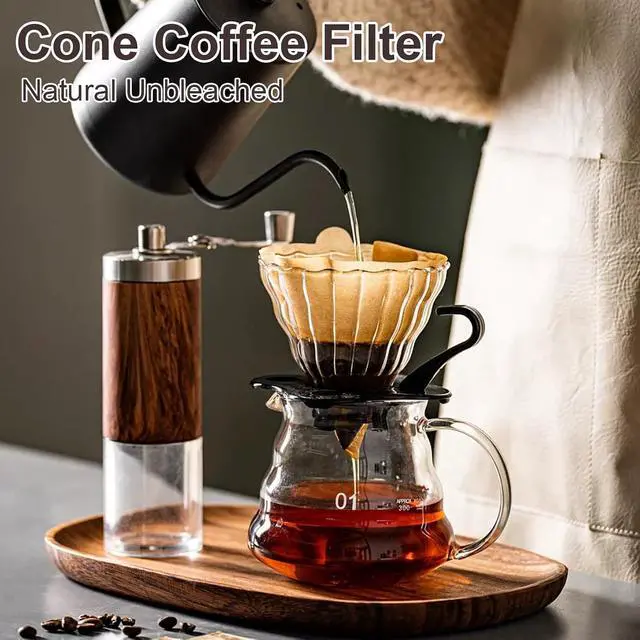 Alt view image 6 of 7 - 100Pcs Coffee Filters #2, Unbleached 2 Cone Filters Paper