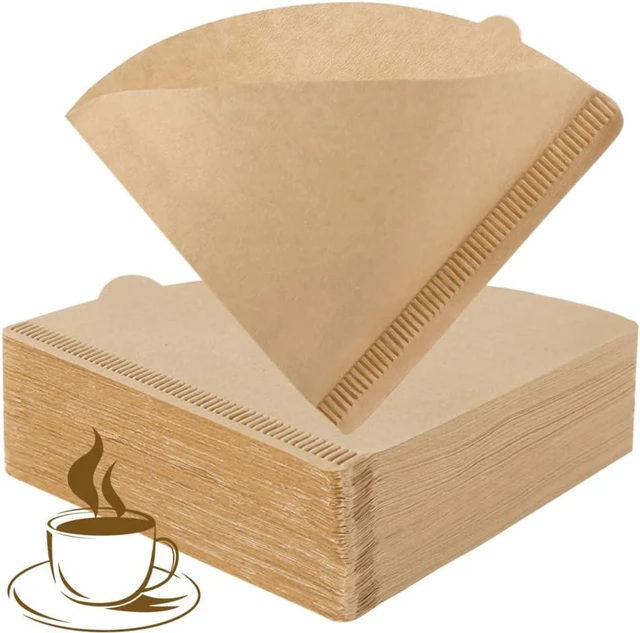 Main image of YQL V01 Coffee Filter, 200 Count Size 01 Natural Unbleached Disposable Coffee Filters Paper Fit for Drip Coffee Dripper