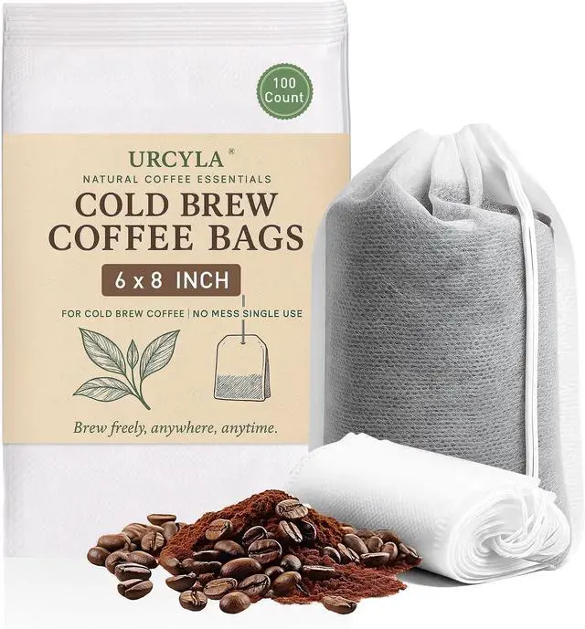 Main image of Cold Brew Bags, 100 Count Brew Coffee Filter Bags, 6x8 Inch