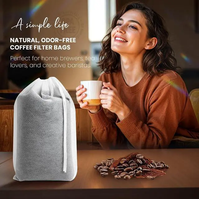 Alt view image 3 of 7 - Cold Brew Bags, 100 Count Brew Coffee Filter Bags, 6x8 Inch