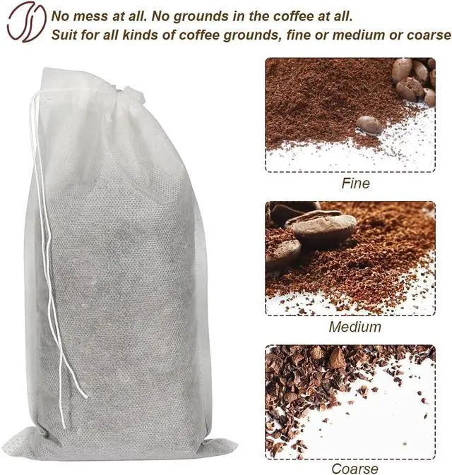 Alt view image 4 of 6 - HRX Package 50pcs Disposable Cold Brew Bags 6x10 in for Home Coffee Brewing