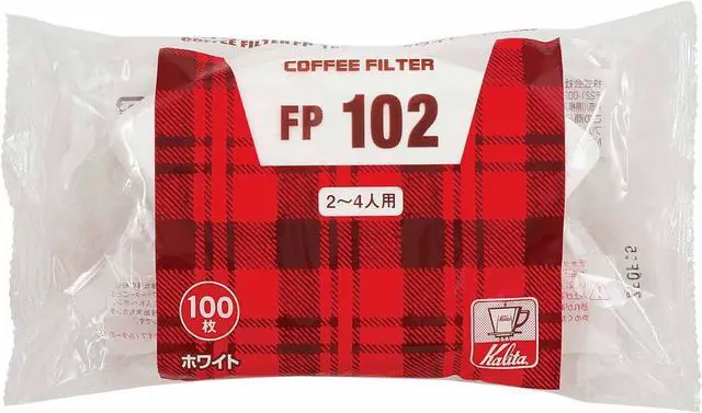 Main image of Kalita #13127 Coffee Filter, FP102 Filter Paper, For 2-4 People, 100 Sheets, White