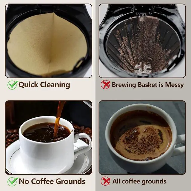Alt view image 3 of 7 - 100 PCS #4 Coffee Paper Filters for Drew Barrymore, Beautiful 14-Cup