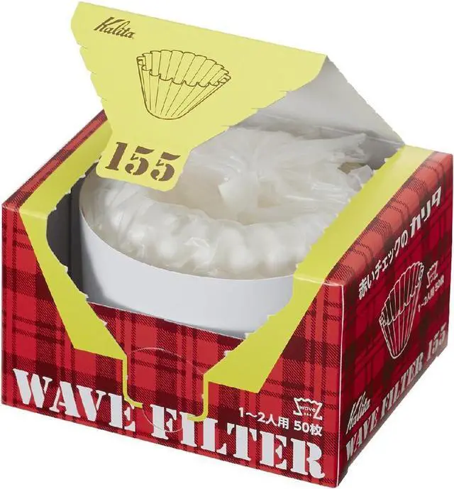 Main image of Karita KWF-155#22211 Coffee Filters, Wave Series, White, For 1-2 People, 50 Count