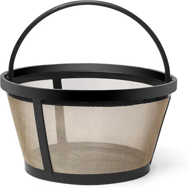 Main image of 8-12 Cup Reusable Filter Basket With Closed Bottom Fits MrCoffee Coffee Maker and Brewer - Permanent Filter Replacement for Mr Coffee Gold Basket-Style Filters 1-Pack