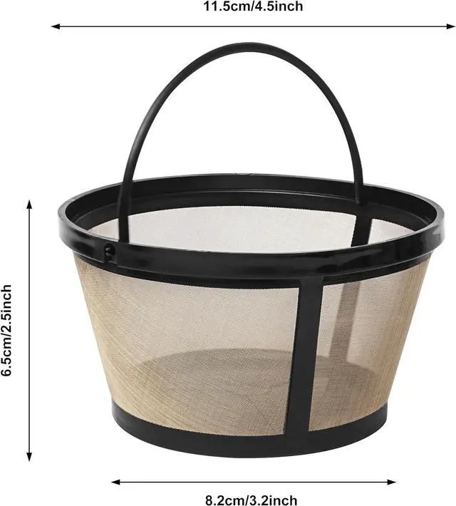 Alt view image 7 of 7 - 8-12 Cup Reusable Filter Basket With Closed Bottom Fits MrCoffee Coffee Maker and Brewer - Permanent Filter Replacement for Mr Coffee Gold Basket-Style Filters 1-Pack