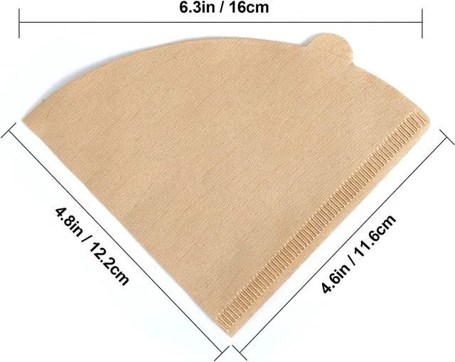 Alt view image 2 of 7 - Coffee Filter, Cone Coffee Filters #2, Disposable Drip Coffee Filter 1-4 Cup for Pour Over and Drip Coffee Maker, Natural Unbleached, 100 Count