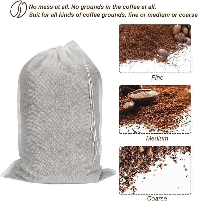 Alt view image 4 of 6 - HRX Package 50pcs Disposable Cold Brew Bags 8x12 in for Home Coffee Brewing