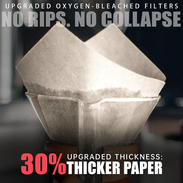 Alt view image 2 of 6 - 50ct Pre-folded Cone Coffee Filters, for CHEMEX Coffee Makers