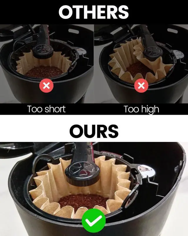 Alt view image 3 of 7 - MIMORE 5 Cup Coffee Filter - 120 PCS Small Coffee Filters Compatible with Mr Coffee Filters 5 Cup - Unbleached Basket Disposable Paper Filter