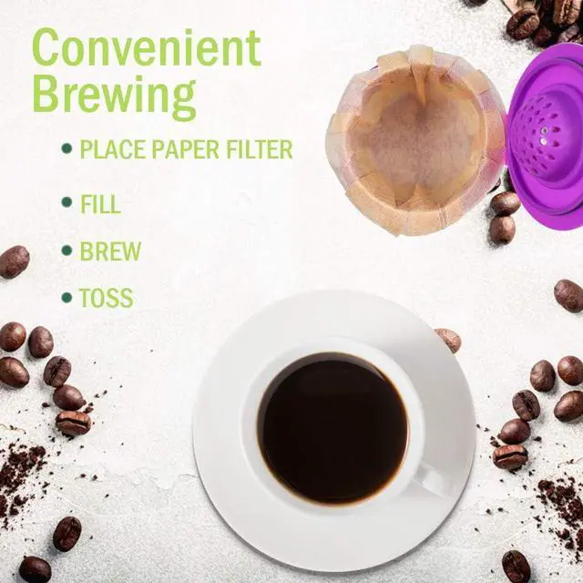 Alt view image 7 of 7 - CAPMESSO Disposable Coffee Paper Filters, 100 Count Keurg Cup Coffee Filters Compatible with Keurg Brewers Reusable Single Serve 1.0 and 2.0 Coffee Maker (100 Count, Unbleached)