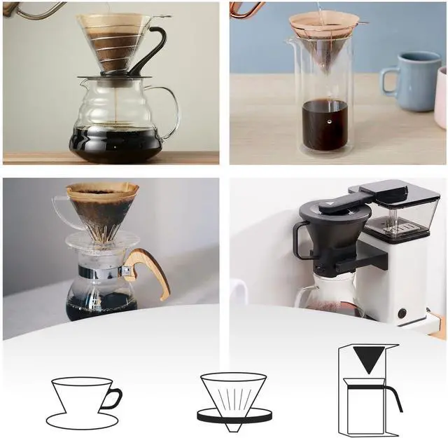 Alt view image 4 of 7 - V60 Coffee Filters, Cone Coffee Filters #2, Natural Unbleached Pour Over Coffee Filter Compatible with V60 Dripper and Coffee Maker, 1-4 Cup (Size 02, 100Count)