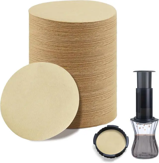 Alt view image 6 of 6 - 1000 Pcs Brown Paper Round Coffee Filters for AeroPress Coffee Makers