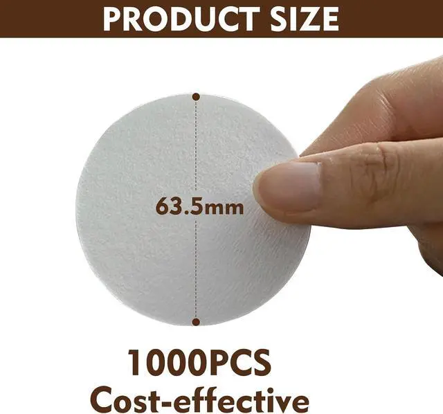 Alt view image 2 of 6 - 1000 Pcs Round Disposable Coffee Filters Paper for Aeropress Coffee Makers