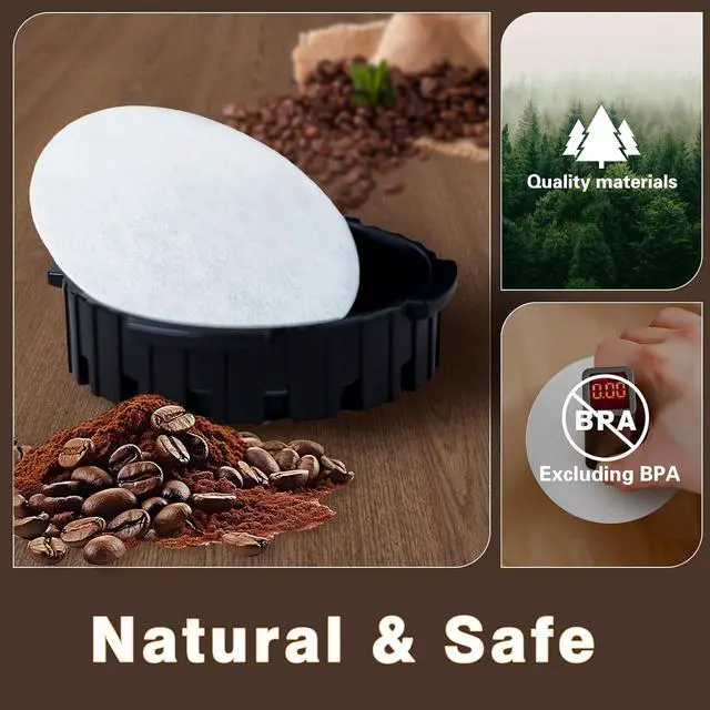 Alt view image 5 of 6 - 1000 Pcs Round Disposable Coffee Filters Paper for Aeropress Coffee Makers