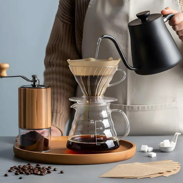 Alt view image 7 of 7 - 200 Count #4 Cone Coffee Filters 8-12 Cup, Unbleached Natural Coffee Paper Filters, No Blowout, Disposable Coffee Filter for Pour Over and Drip Coffee Maker