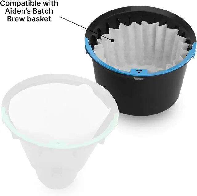 Alt view image 5 of 6 - Fellow Aiden 50 Count Basket Coffee Filters for 8-12 Cup, Flat Bottom