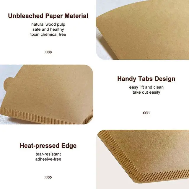 Alt view image 3 of 7 - 200Pcs #4 Coffee Filters Cone 8-12 Cup for Drip Coffee Maker