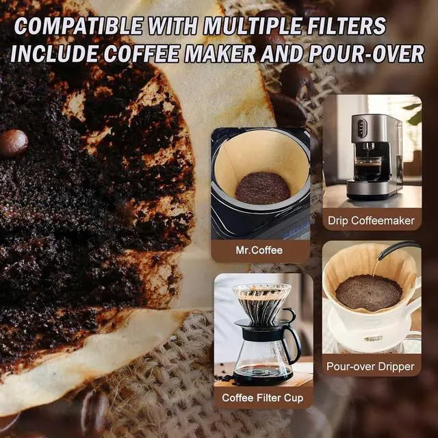 Alt view image 5 of 7 - 200Pcs #4 Coffee Filters Cone 8-12 Cup for Drip Coffee Maker