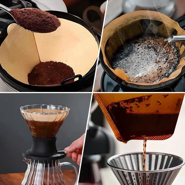 Alt view image 6 of 7 - 200Pcs #4 Coffee Filters Cone 8-12 Cup for Drip Coffee Maker
