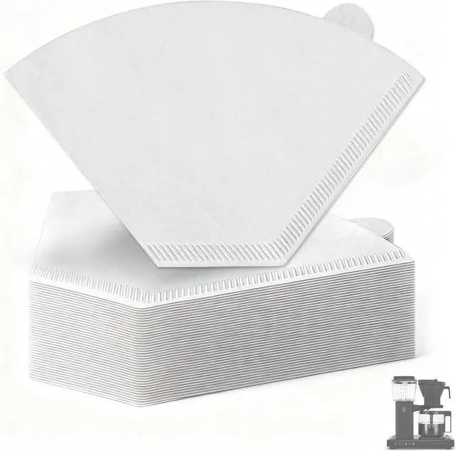 Main image of 100 Count Coffee Filters #4 Compatible with Technivorm Moccamaster, Oxygen-Bleached White Coffee Filters, Durable No Blowout, Disposable Filter No 4 for Pour Over and Drip Coffee-Maker