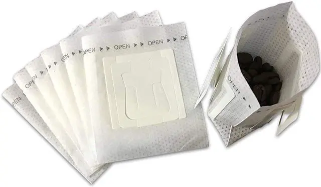 Main image of 50Pcs Portable Coffee Filter Paper Bag Hanging Ear Drip Coffee Bag Single Serve Disposable Drip Coffee Filter Bag Perfect for Travel, Camping, Home, Office