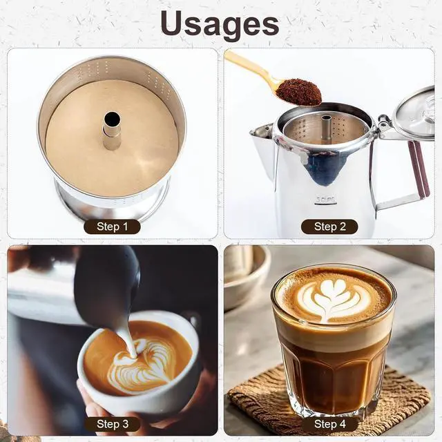 Alt view image 3 of 6 - 300Pcs Percolator Coffee Filters, 3.5in Disc Disposable Coffee Filters,