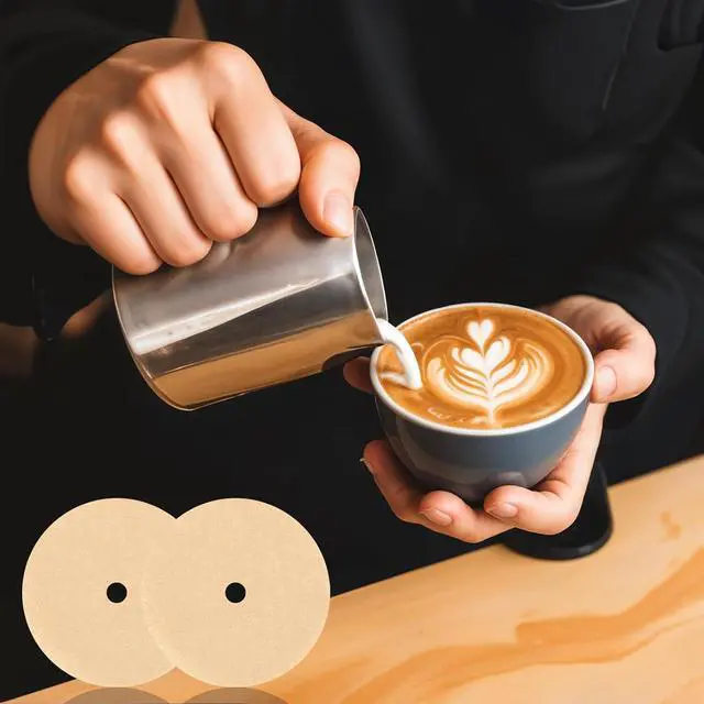 Alt view image 6 of 6 - 300Pcs Percolator Coffee Filters, 3.5in Disc Disposable Coffee Filters,