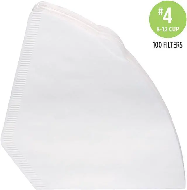 Alt view image 2 of 6 - Amazon Basics Number 4 Cone Coffee Filters for 8-12 Cup Coffee Makers, White, 100 Count