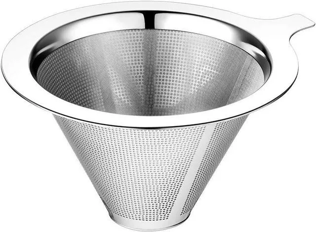 Main image of ANNMEXX Upgraded Pour Over Coffee Filter, Coffee Dripper, Paperless Mess Stainless Steel Coffee Filter, Maker One to Two Cup Coffee, Easy to Use and Clean (1-2Cups)