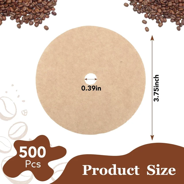Alt view image 2 of 7 - 500Pcs Percolator Coffee Filter, 3.75in Unbleached Disposable Coffee Filter