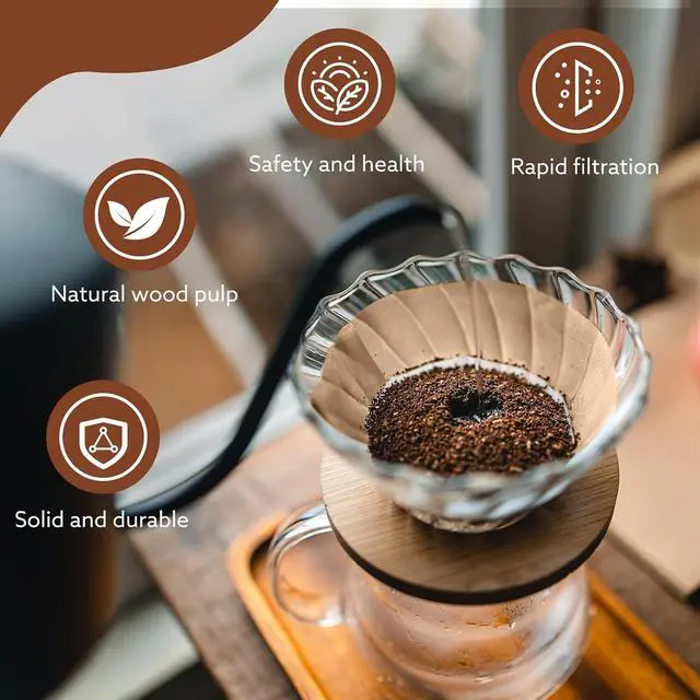 Alt view image 4 of 7 - 500Pcs Percolator Coffee Filter, 3.75in Unbleached Disposable Coffee Filter