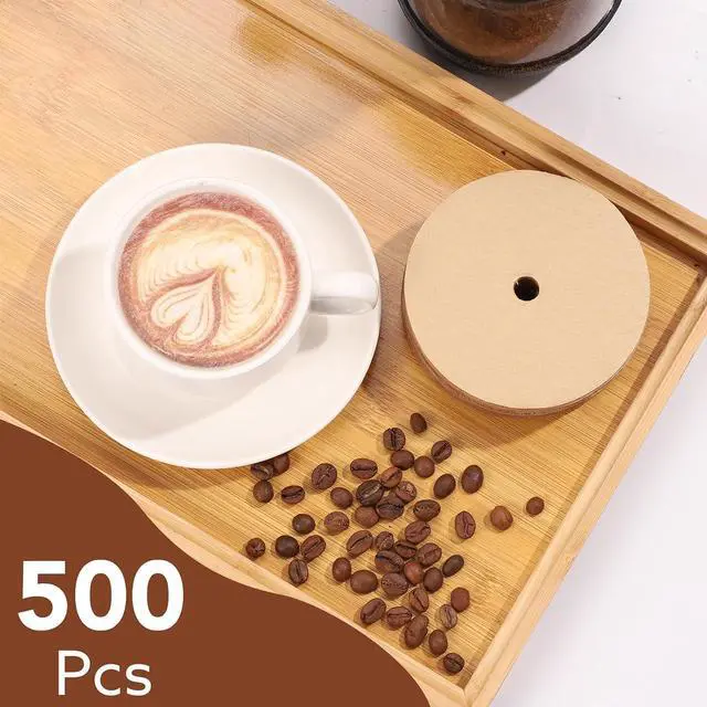 Alt view image 6 of 7 - 500Pcs Percolator Coffee Filter, 3.75in Unbleached Disposable Coffee Filter