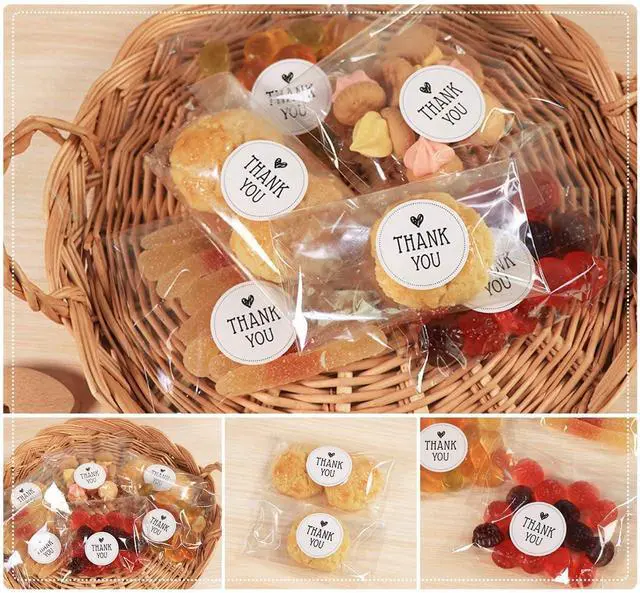 Alt view image 4 of 7 - ilauke 200Pcs Cookie Bags with Thank You Stickers, 4x6 Inches