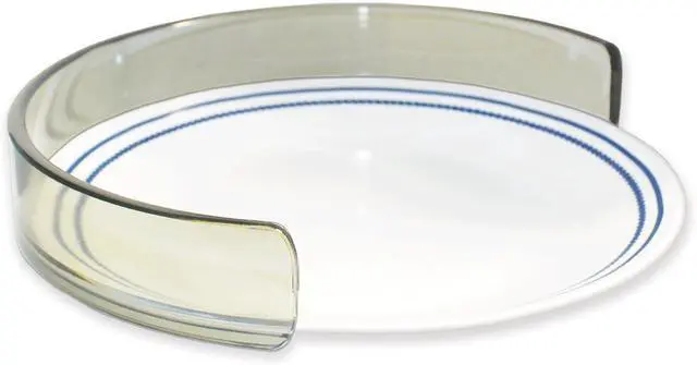 Alt view image 2 of 5 - Rehabilitation Advantage Snap-on Food Guard for 8.5 9.5 Inch Plates, Smoked