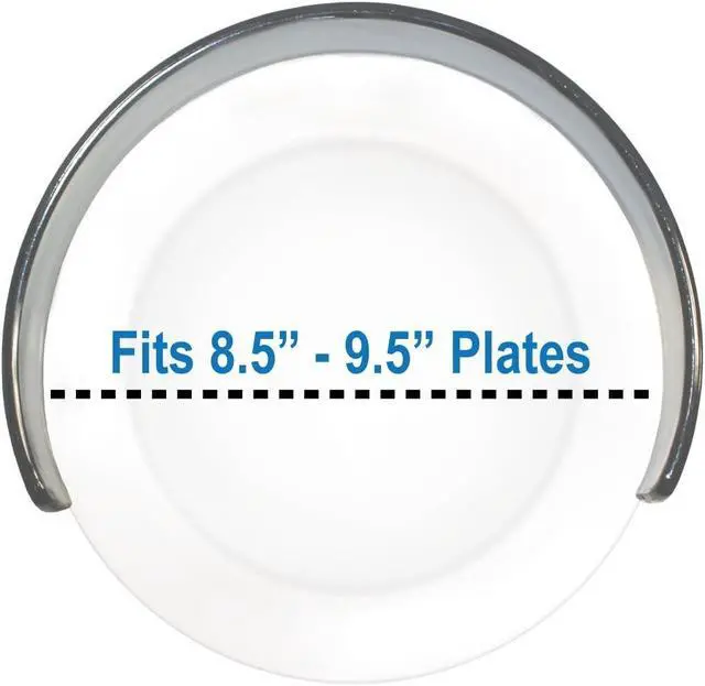 Alt view image 4 of 5 - Rehabilitation Advantage Snap-on Food Guard for 8.5 9.5 Inch Plates, Smoked