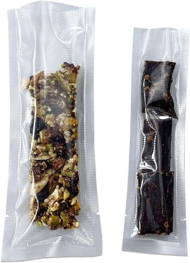 Main image of 100 Pack 1.57x5.9 inch Clear Embossed Vacuum Bags for Food Saver