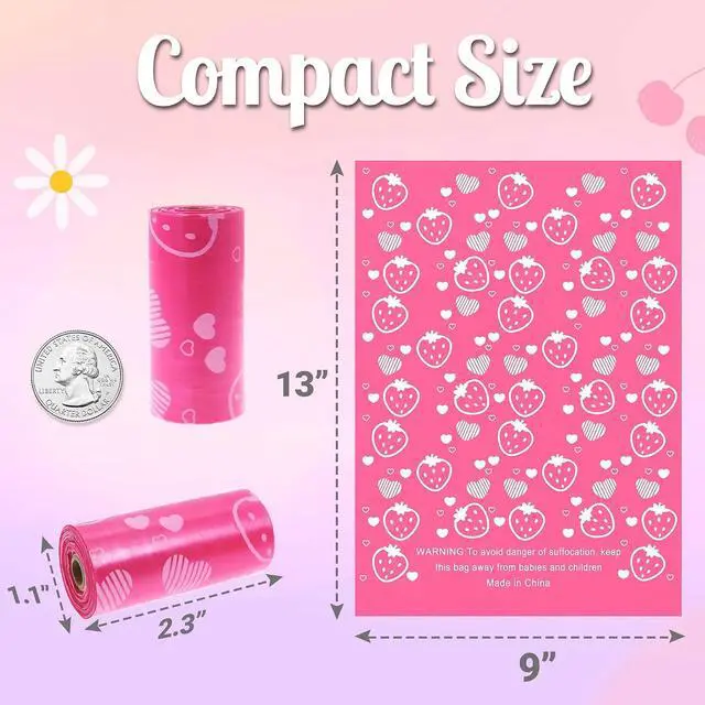 Alt view image 2 of 6 - 150pcs Sanitary Napkin Disposal Bags with Dispenser, Feminine Hygiene Bags for Tampons & Pads, Leakproof Mini Trash Bag for Women, Personal Care Privacy Handling Bag for Travel, Purse, Diaper Duty