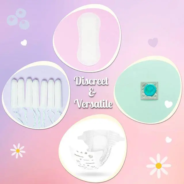 Alt view image 6 of 6 - 150pcs Sanitary Napkin Disposal Bags with Dispenser, Feminine Hygiene Bags for Tampons & Pads, Leakproof Mini Trash Bag for Women, Personal Care Privacy Handling Bag for Travel, Purse, Diaper Duty