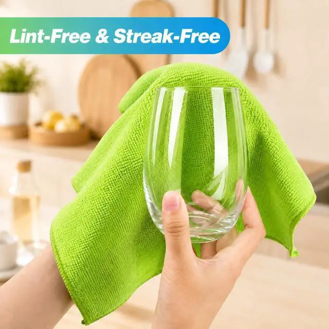 Alt view image 9 of 12 - HOMEXCEL Microfiber Cleaning Cloth, 24 Pack Cleaning Rags for House 12"X11" | High Absorbent, Lint Free Microfiber Towels for Cars Kitchen House & Window, Reusable Cleaning Towel, Multicolor