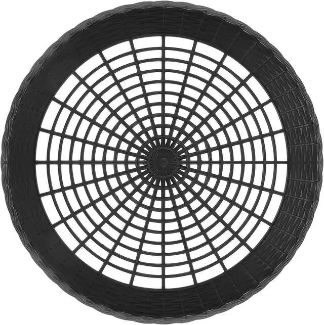 Main image of MIDELONG Reusable Plastic Paper Plate Holders, 9 Inch Round Paper Plate Holders Woven Paper Plate Holder Black Plastic Heavy Duty Supports for Party BBQ Picnic Supplies, Pack of 4