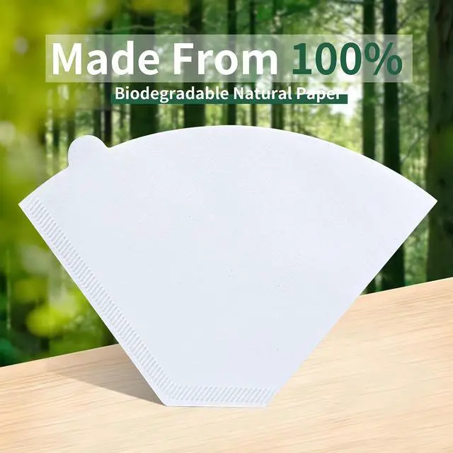 Alt view image 3 of 7 - Disposable Coffee Paper Filters, 100 Pcs #4 for Ninja Coffee Maker, White