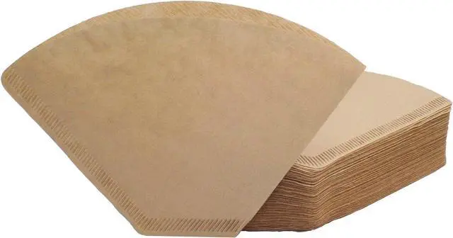 Main image of #4 Cone Coffee Filter 8-12 cup, Unbleached Natural Paper, No Blowout, Disposable for Pour Over and Drip Coffee Maker, 100 Count